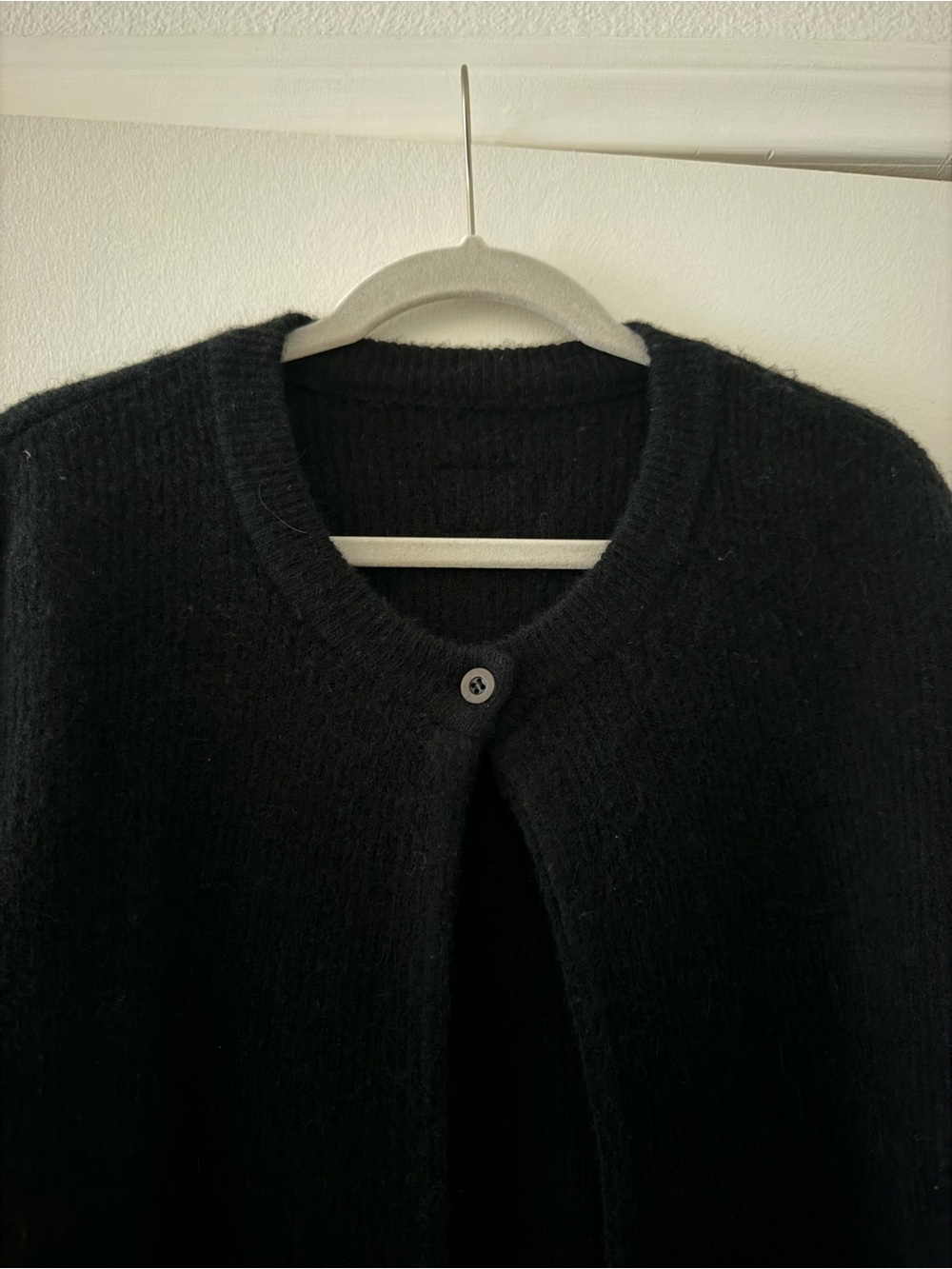 Daily Drills Black Crewneck Button-Top Women's Sweater